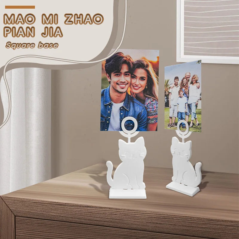 Cat Shape Table Number & Photo Holder – Home & Dining Decor