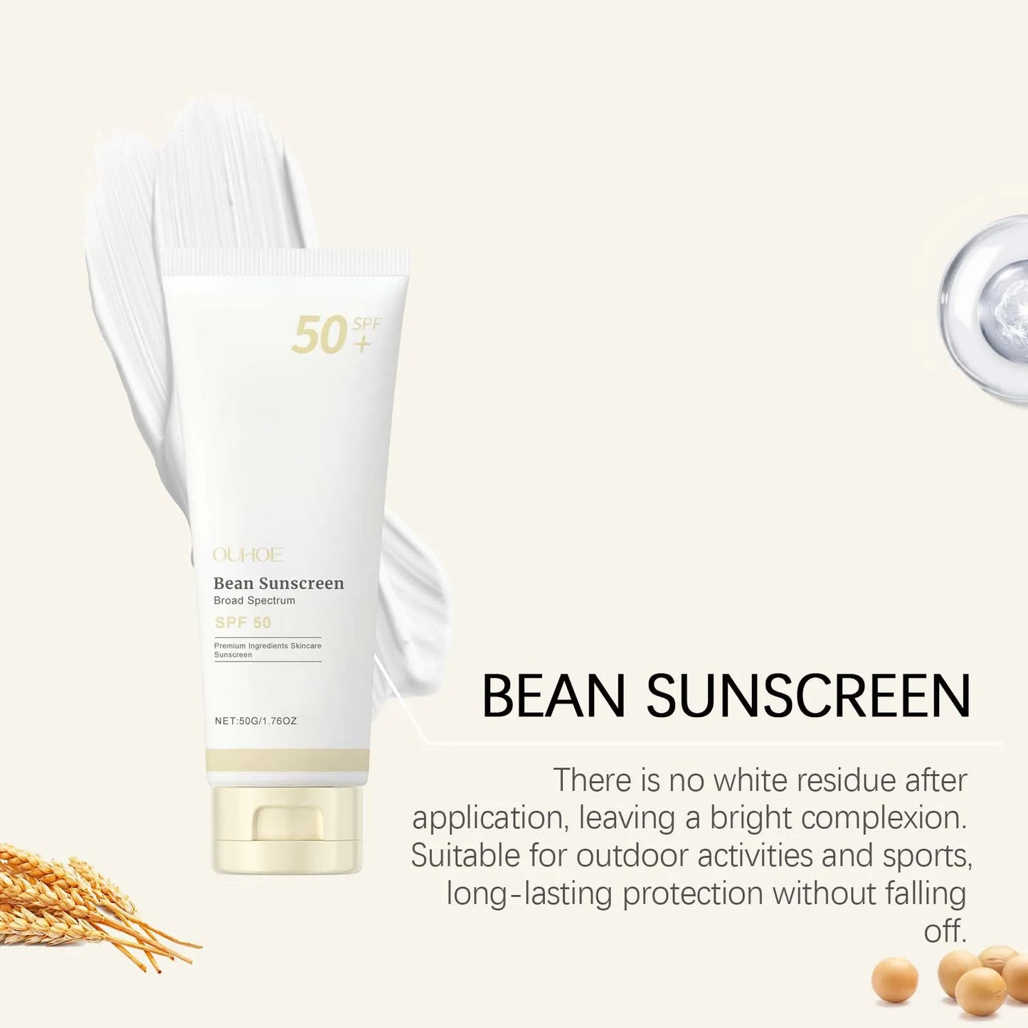Ouhoe SPF 50+ Mild Moisturizing Sunscreen UVA/UVB 50g