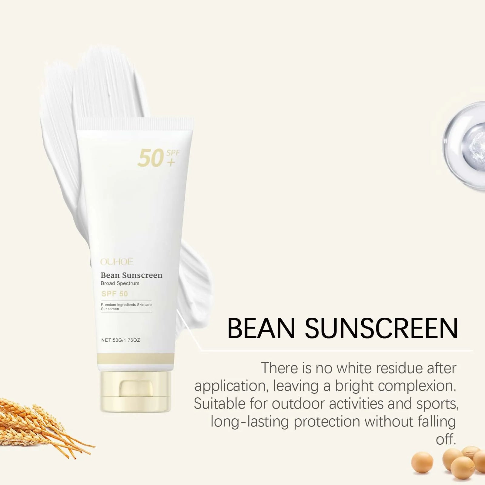 SPF 50+ Mild Moisturizing Sunscreen UVA/UVB Protection 50g Moisturizing Sunscreen Peaceful Pleasures Health and Wellness