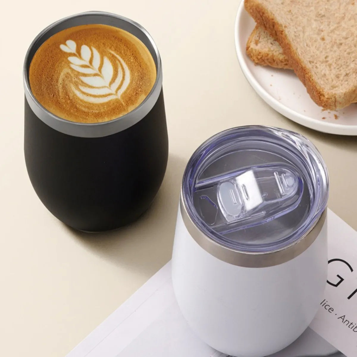 12oz egg cup 304 stainless steel U-shaped egg cup with lid beer cold cup portable eggshell cup Peaceful Pleasures Health and Wellness