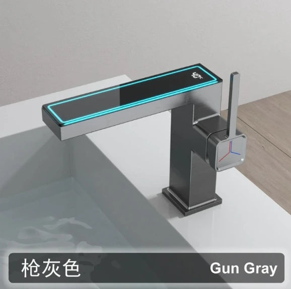 Modern Black Digital Display Faucet | Single-Hole Ceramic Valve
