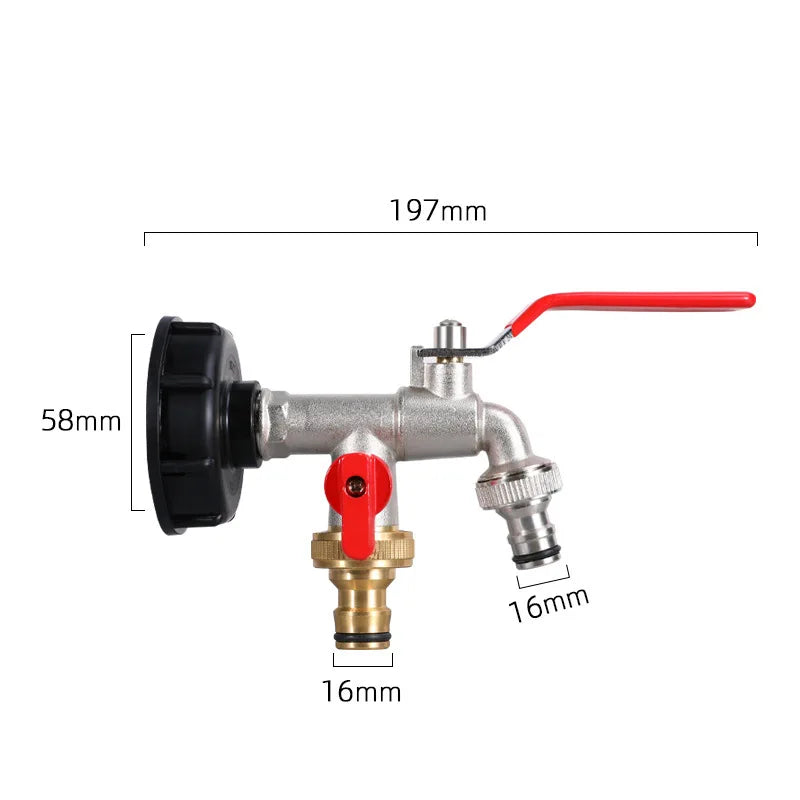 IBC Tank Tap Adapter S60x6 to 16mm Quick Connect Valve Fitting