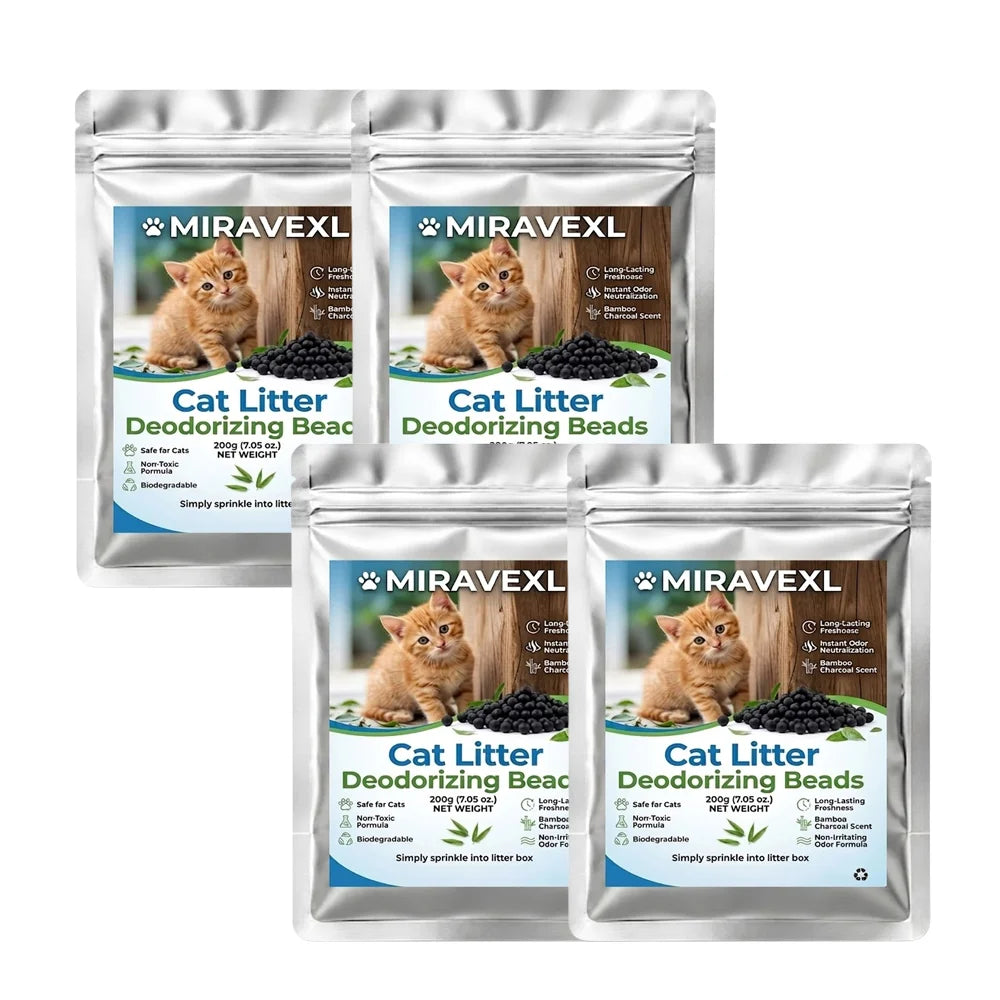 MIRAVEXL Activated Carbon Cat Litter Deodorizing Beads 200g