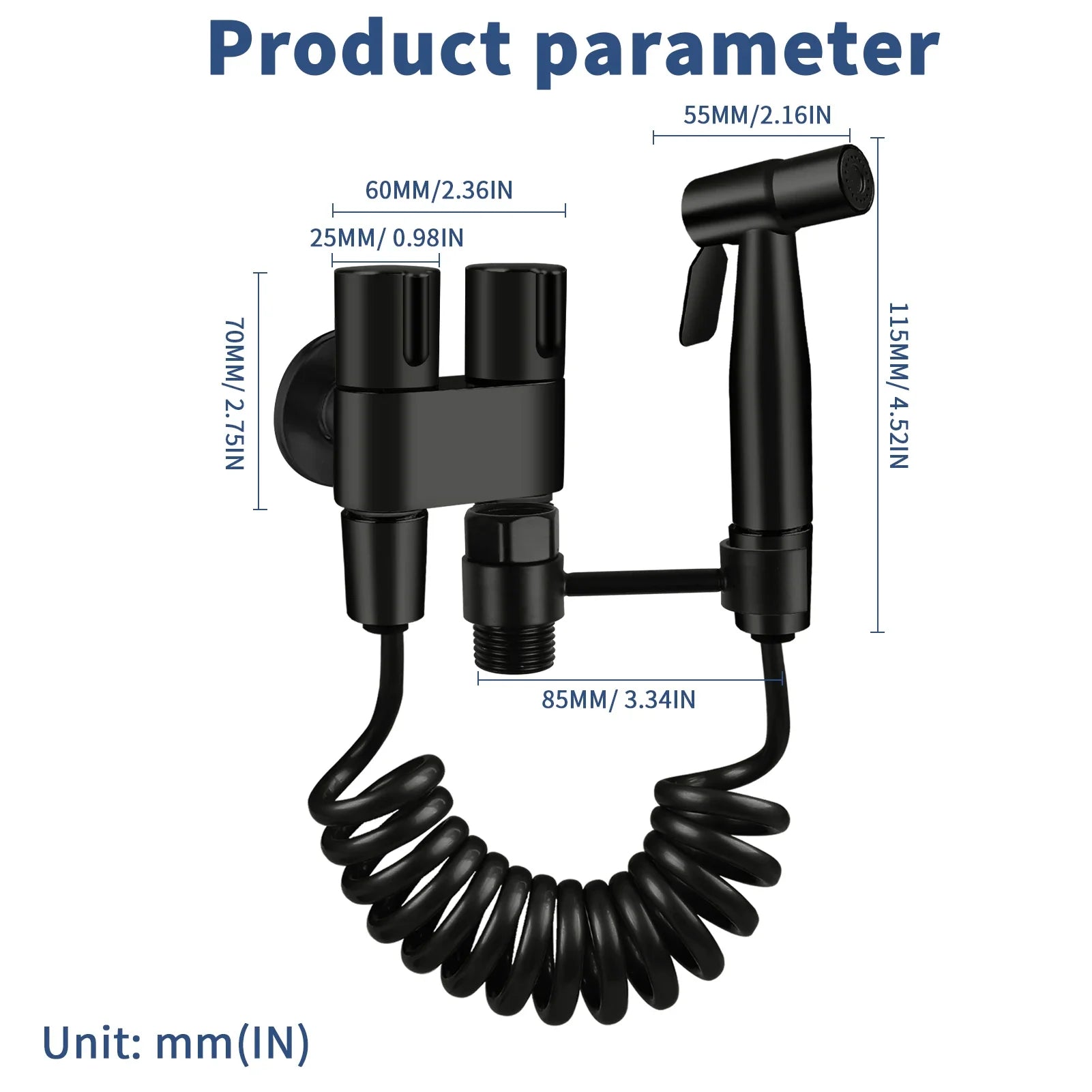 Handheld Toilet Bidet Water Sprayer for High Pressure with Hose for Feminine Baby Wash Self-Cleaning Hygiene Accessories Peaceful Pleasures Health and Wellness