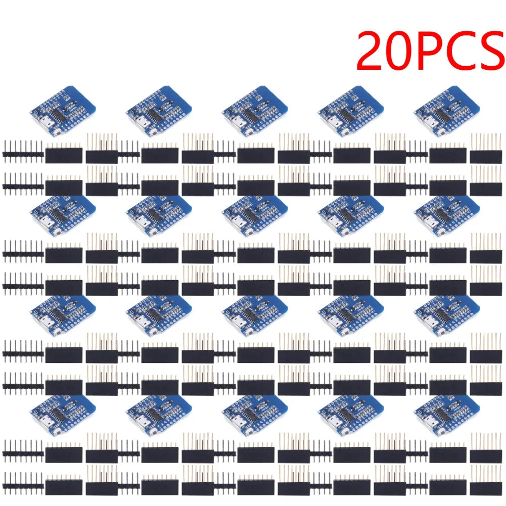 1-20PCS ESP8266 D1 Mini WIFI Development Board ESP-12F CH340G CH340 V2 Usb Wemos D1 Mini Nodemcu Lua Iot Board 3.3V Met Pins Peaceful Pleasures Health and Wellness micro 20PCS