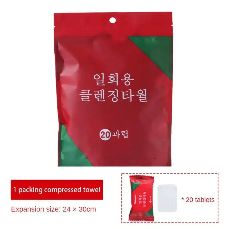 Disposable Compressed Cotton Towels for Travel, Spa & Beach 18pk