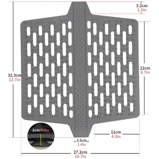 Silicone Kitchen Sink Draining Mat | Non-Slip Heat-Resistant Silicone Draining Mat Peaceful Pleasures Health and Wellness
