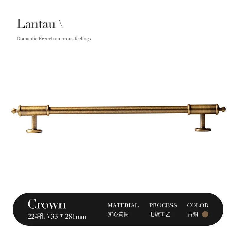 French Antique Bronze Brass Cabinet & Drawer Handles | Retro