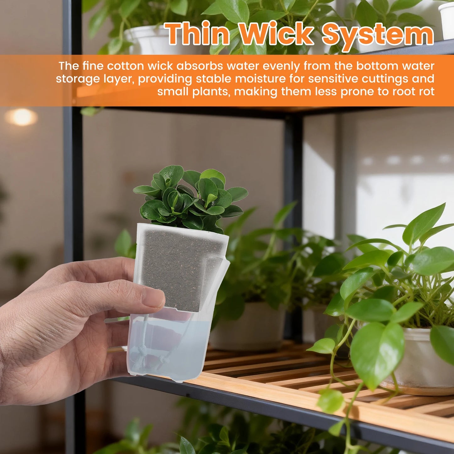 12-Pack Self Watering Plant Pots | Double Layer Nursery Pots