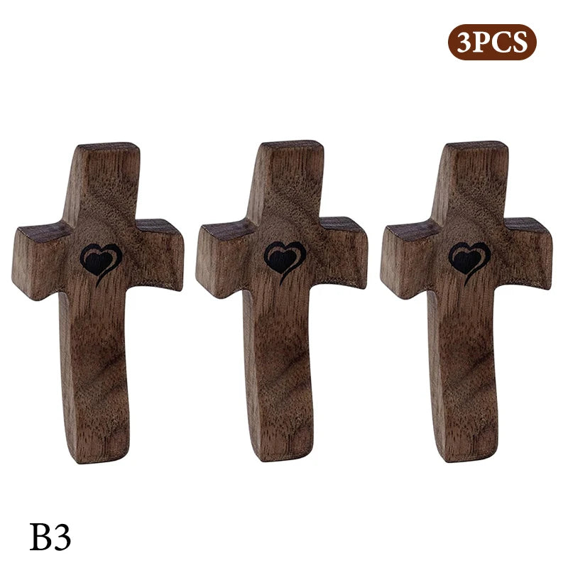 Wooden Handheld Prayer Cross | Fidget & Stress Relief Gift
