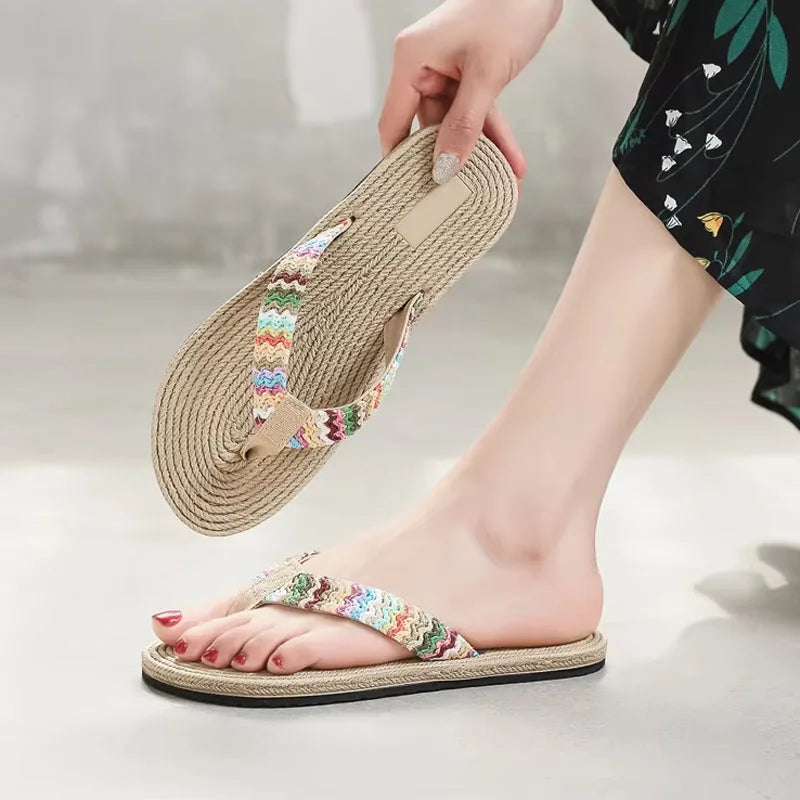 Women's Bohemian Wedge Flip Flops – Beach Sandals & Slippers