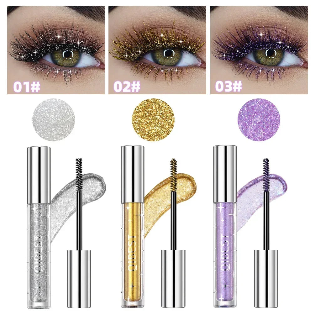 Diamond Glitter Mascara – Waterproof, Volumizing, Long-Lasting