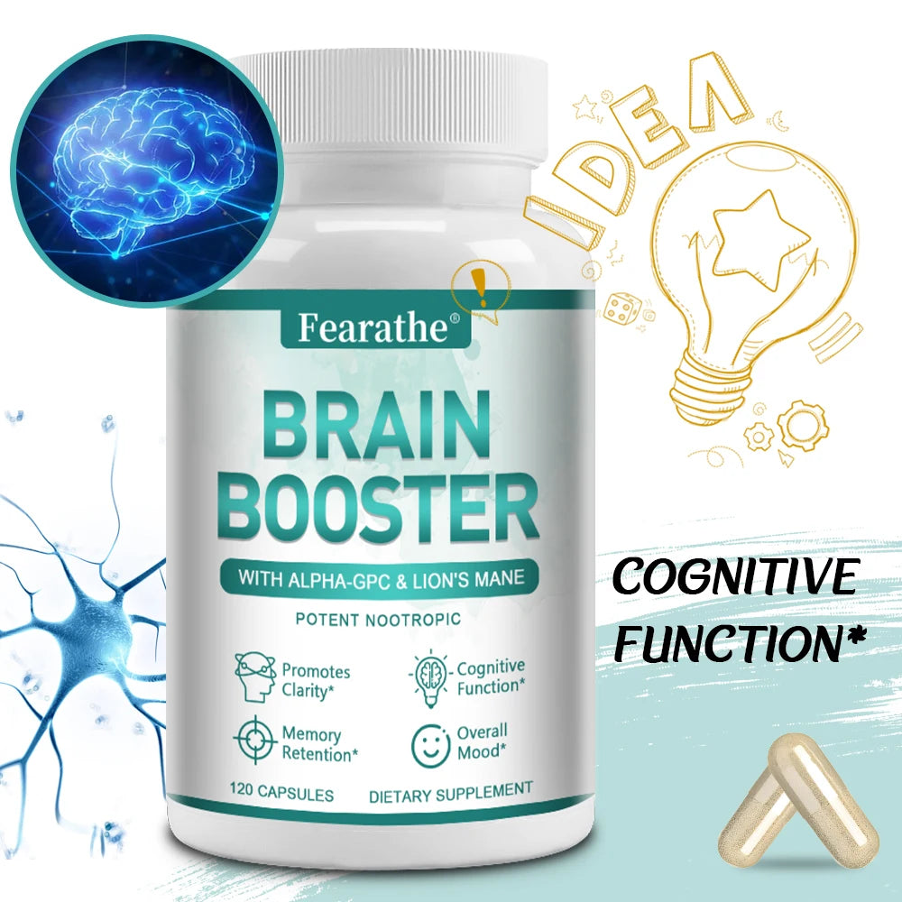 Lion's Mane Mushroom - Enhance Brain Function, Improve Memory & Cognition, Improve Mood, and Sleep Health - 120 Capsules Peaceful Pleasures Health and Wellness