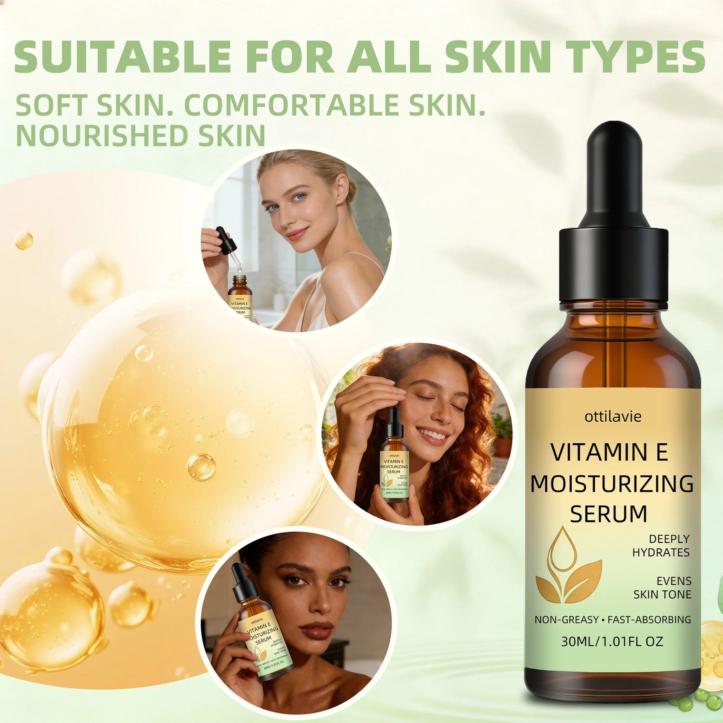 ottilavie Vitamin E Moisturizing Serum | All-Day Hydration