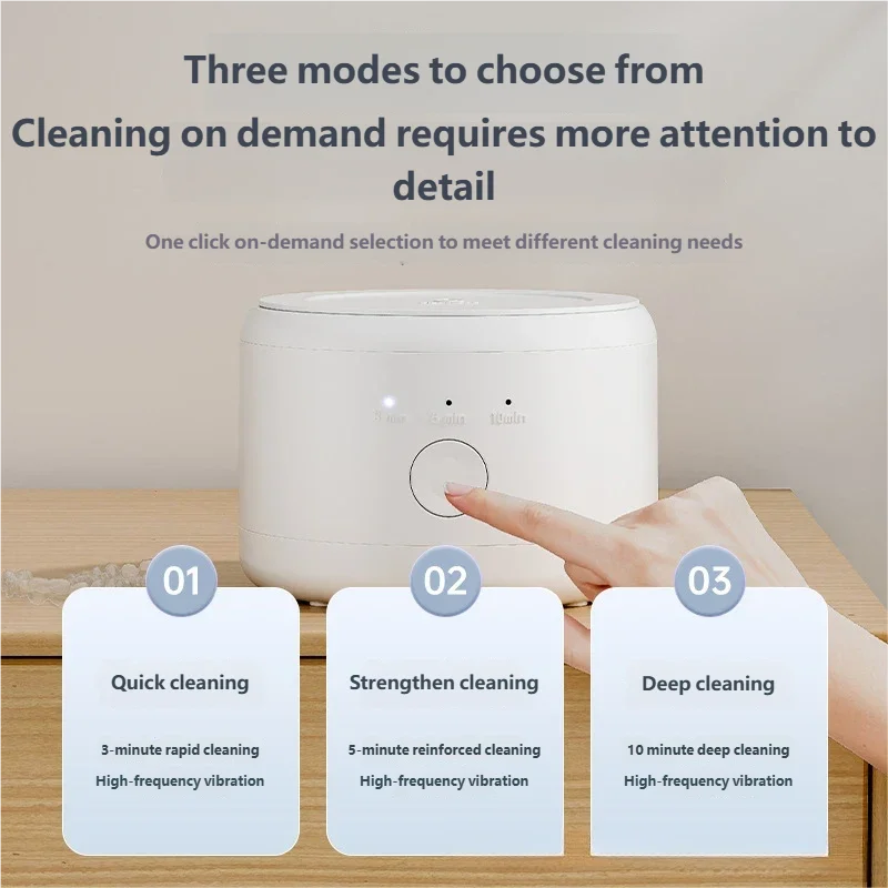 HOMEFISH Mini Ultrasonic Denture Cleaner | Portable Dental Device