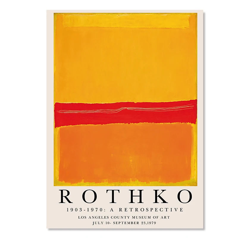 Art Matisse Mark Rothko Posters and Prints Flower Market Canvas Painting Mural Decoration Abstract Yayoi Kusama Orange Wall Peaceful Pleasures Health and Wellness T80633-15 30x40cm Unframed