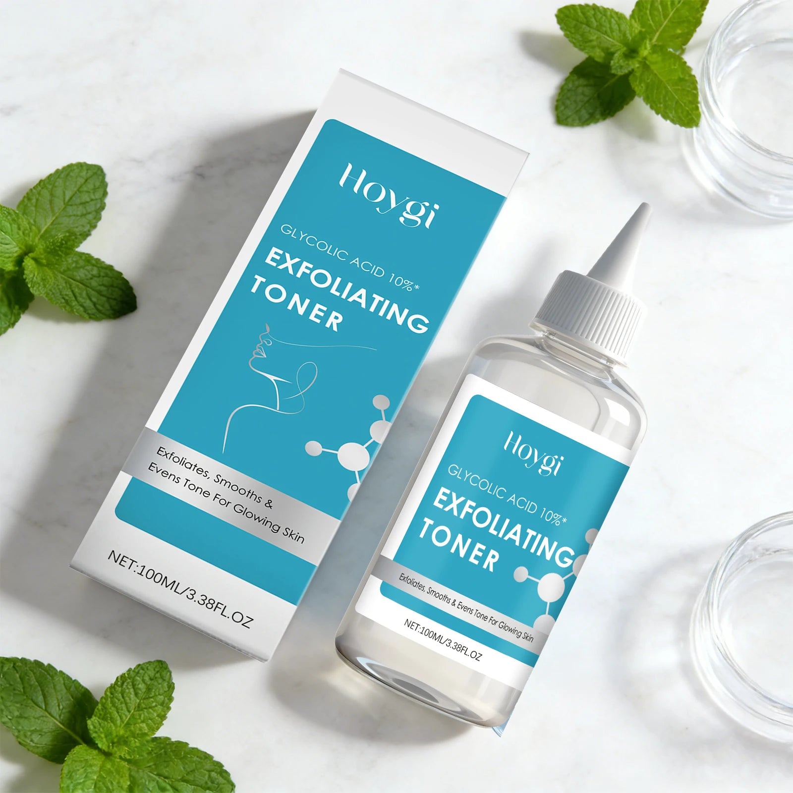 Glycolic Acid 10% Toner Clarifying Dead Skin Removal Even Skin Tone Exfoliation Anti Acne Nourishing Moisturizing Face Serum Peaceful Pleasures Health and Wellness