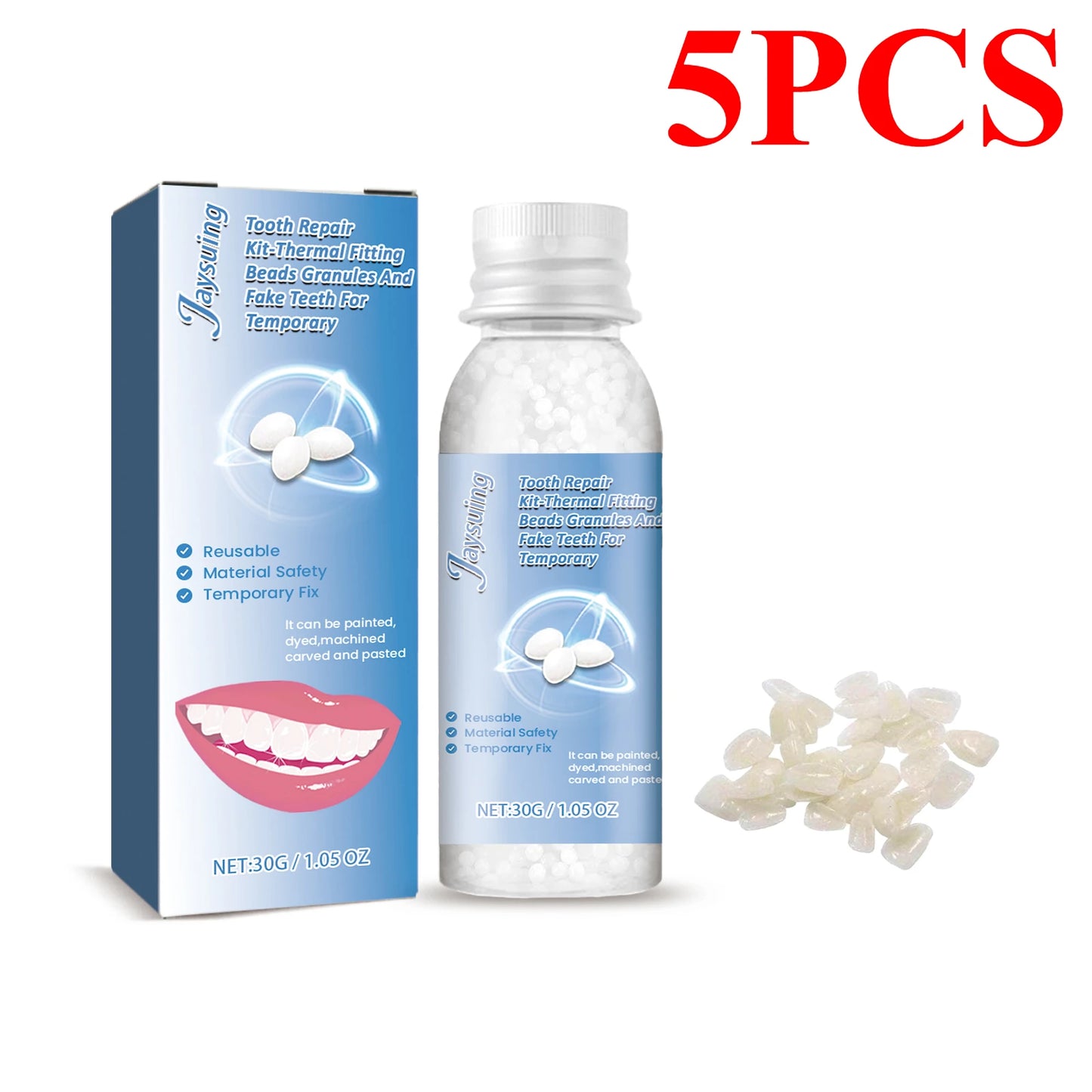 Jaysuing 30g Moldable Temporary Tooth Repair Gel Kit
