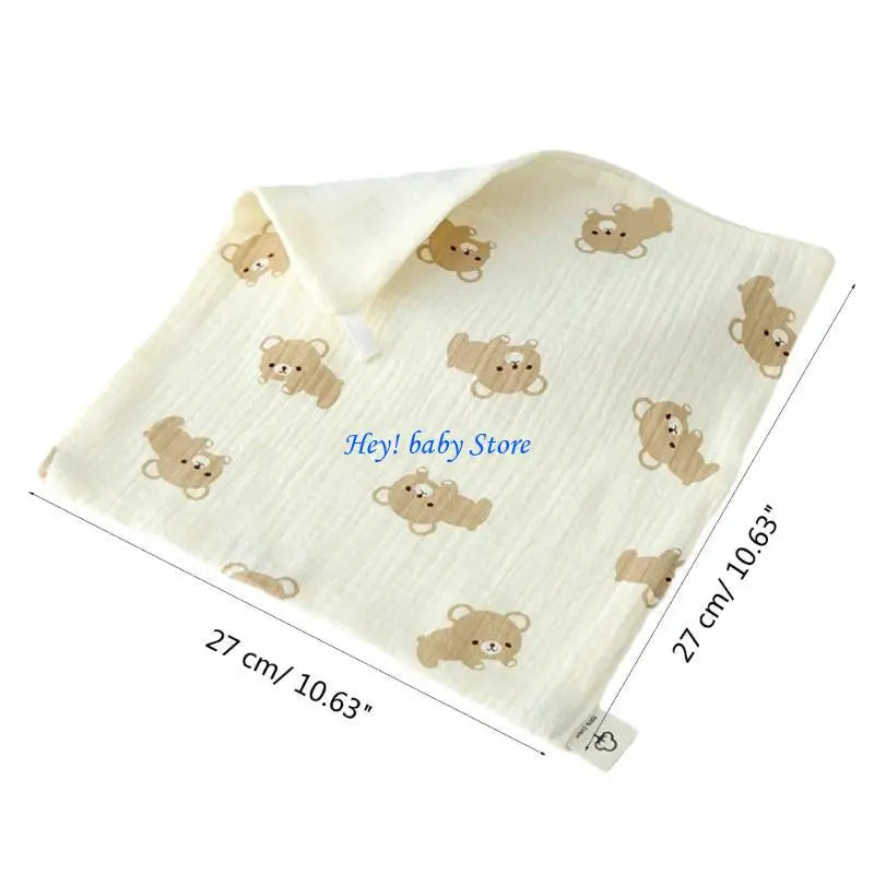4-Layer Baby Square Face Towel | Soft Cotton 27x27cm Infant