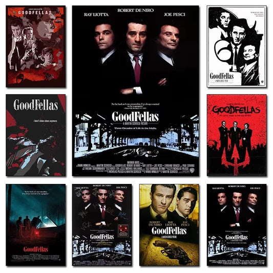 Goodfellas Retro Movie Poster Canvas Wall Art | Unframed Print Movie Poster Canvas Peaceful Pleasures Health and Wellness