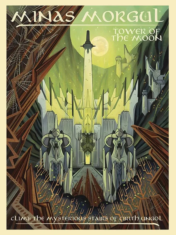 Lord of the Rings Middle-Earth Vintage Canvas Wall Art Print