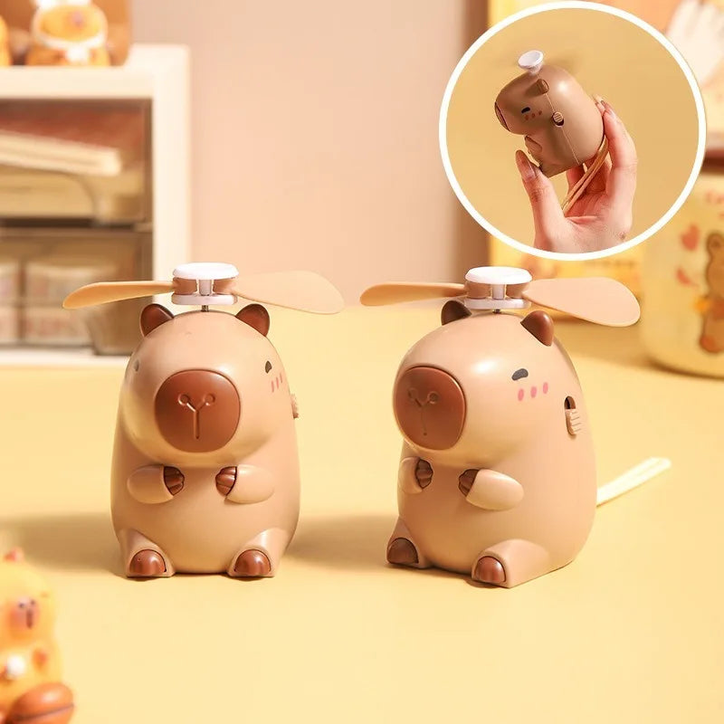 Capybara Mini USB Rechargeable Portable Fan – Kids Summer Gift
