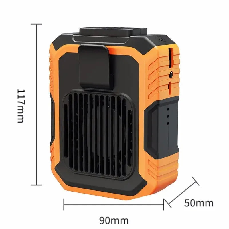 Portable USB Charging Waist-Mounted Fan Small Outdoor Hanging Neck Fan for Construction Sites Outdoor Camping Fan Peaceful Pleasures Health and Wellness