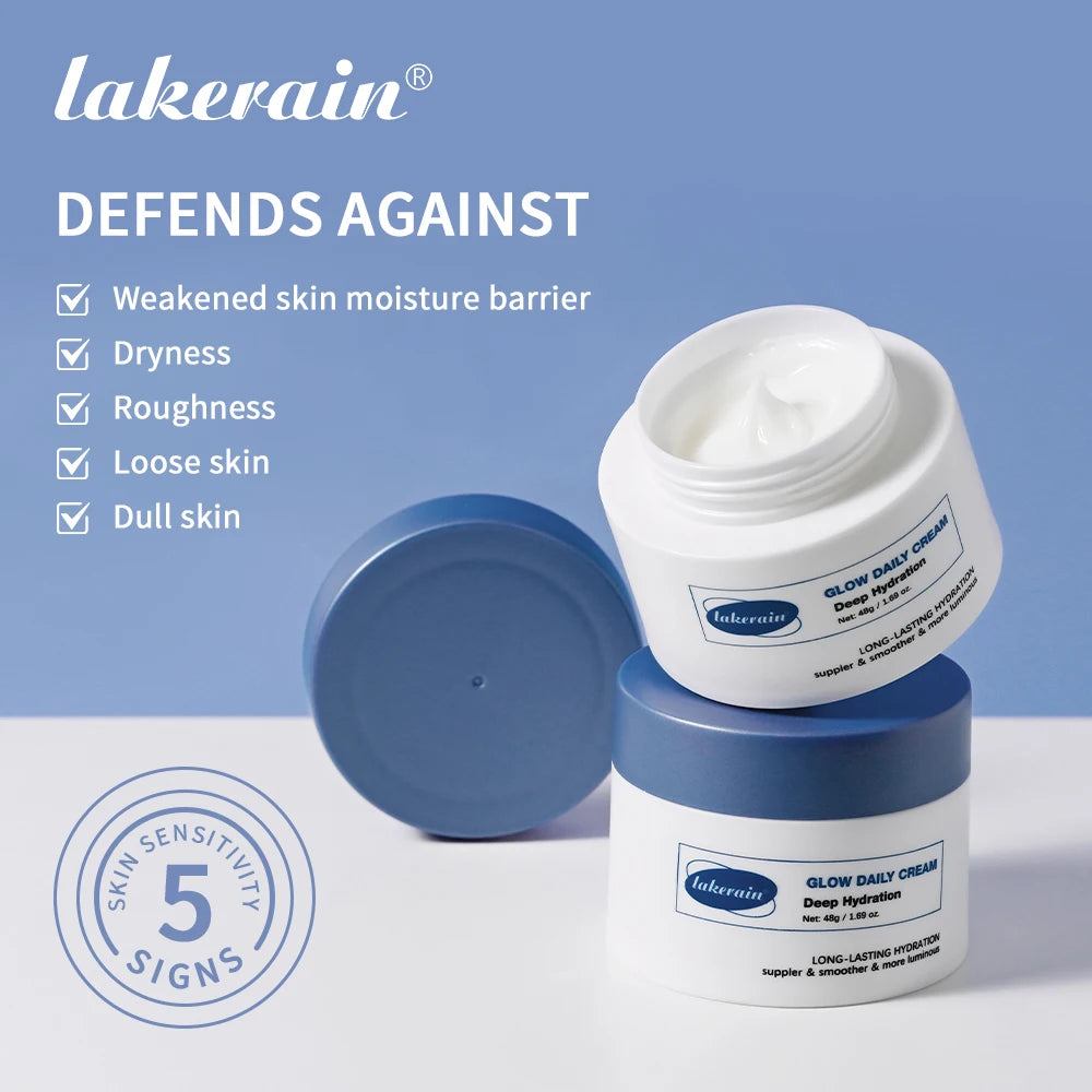 Gloss Daily Cream Dry Peeling Moisturizing Vitamin A B5 Face Cream 48-hour Dry Skin Facial Moisturizer For Sensitive Skin Peaceful Pleasures Health and Wellness