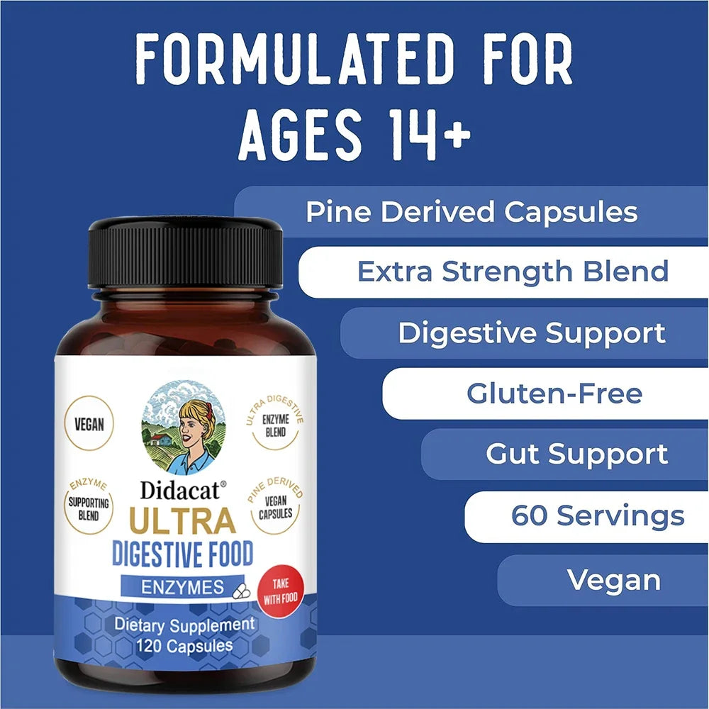 Super Digestive Enzyme - Intestinal Digestive Health Capsules Relieve Bloating and Flatulence and Promote Nutrient Absorption Peaceful Pleasures Health and Wellness
