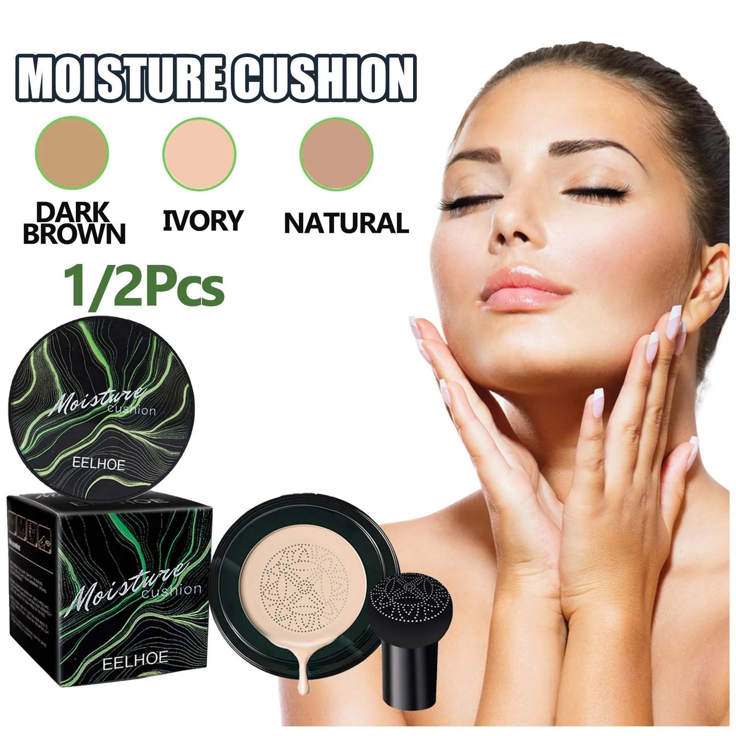 Mushroom Head Air Cushion BB Cream – Foundation & Concealer Peaceful Pleasures Health and Wellness