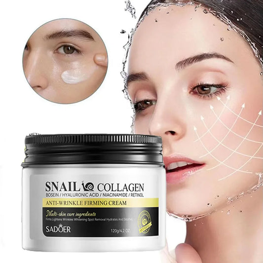 SADOER Snail Collagen Anti Wrinkles Face Cream Firming Moisturizing Skin Whitening Anti-aging Hydrating Facial Cream Skin Care Peaceful Pleasures Health and Wellness Default Title