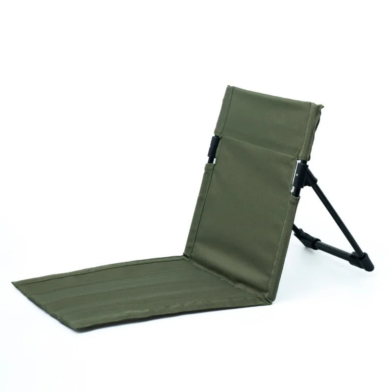 Portable and foldable outdoor camping chairs. Compact in size and lightweight, suitable for use on beaches, lawns and gardens. Peaceful Pleasures Health and Wellness green