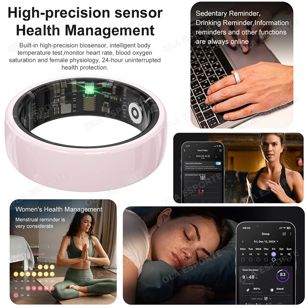 Smart Ring – Heart Rate, Sleep & SpO₂ Monitor | Ola Esporte