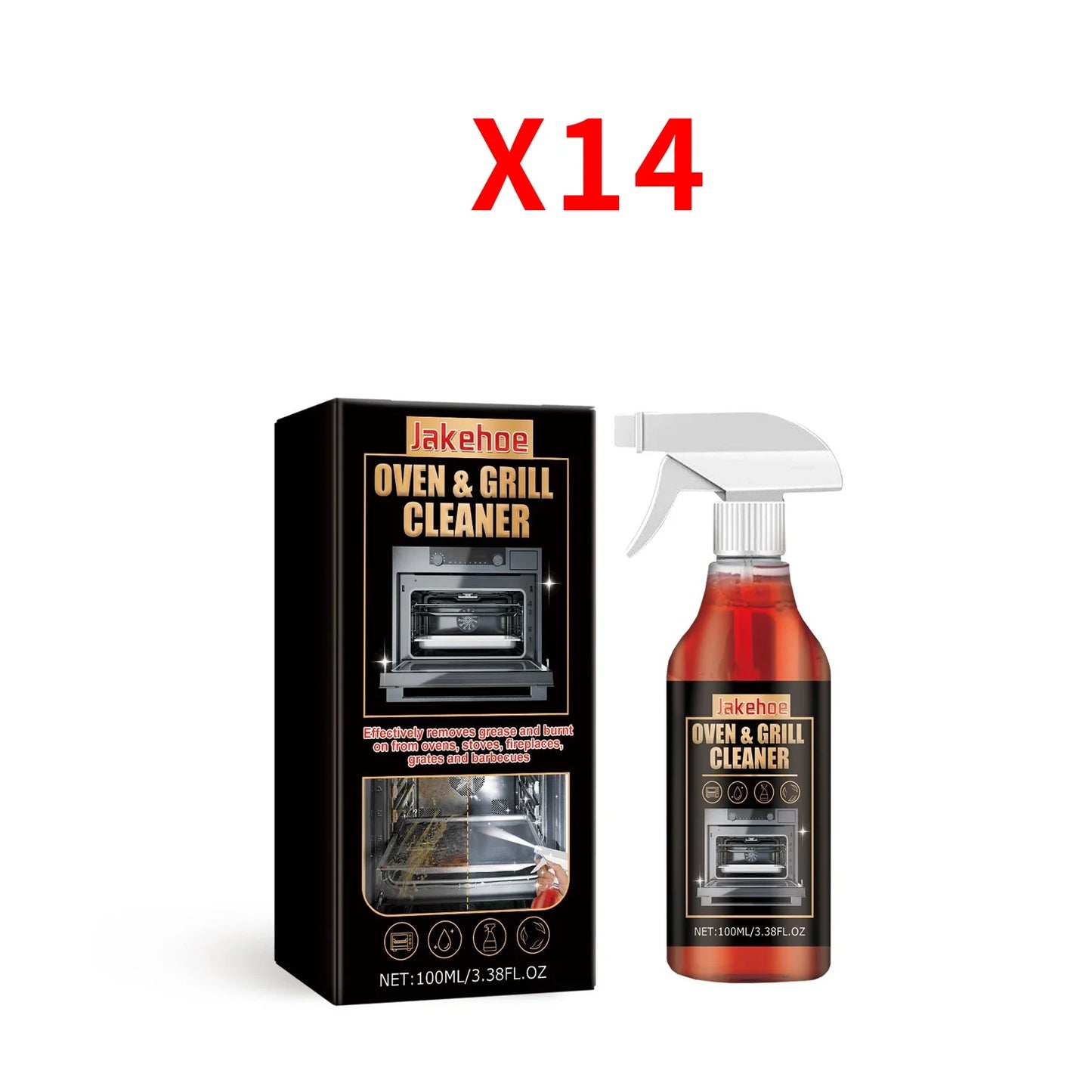JAKEHOE Oven & Stove Foam Cleaner – Grease & Grime Remover 100ml Oven Foam Cleaner Oasis Select 1400ml boxed