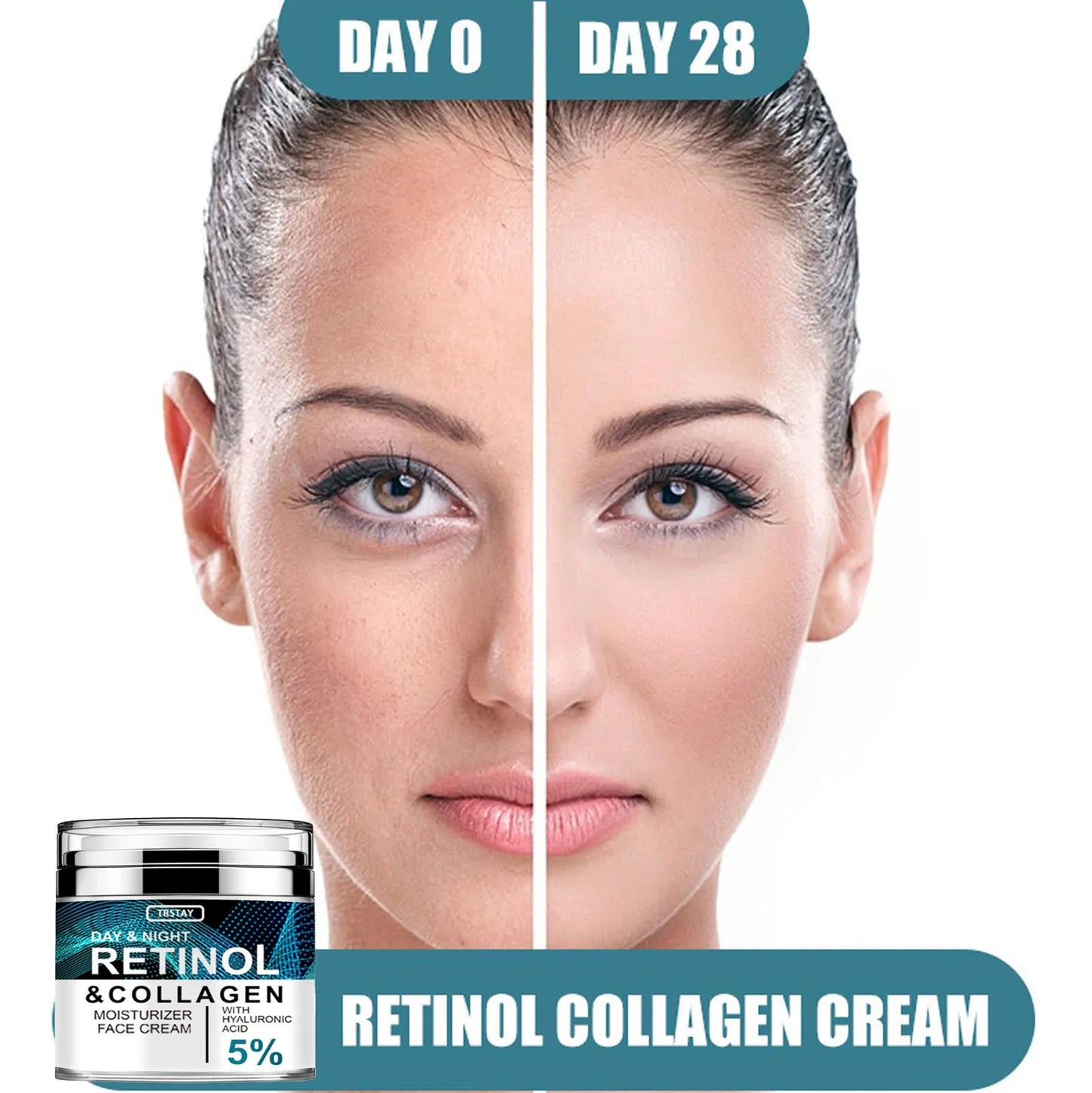 Collagen Retinol Hyaluronic Acid Cream, Retinol and Collagen Face Cream, Anti Againg Collagen Retinol Hyaluronic Acid Cream Peaceful Pleasures Health and Wellness