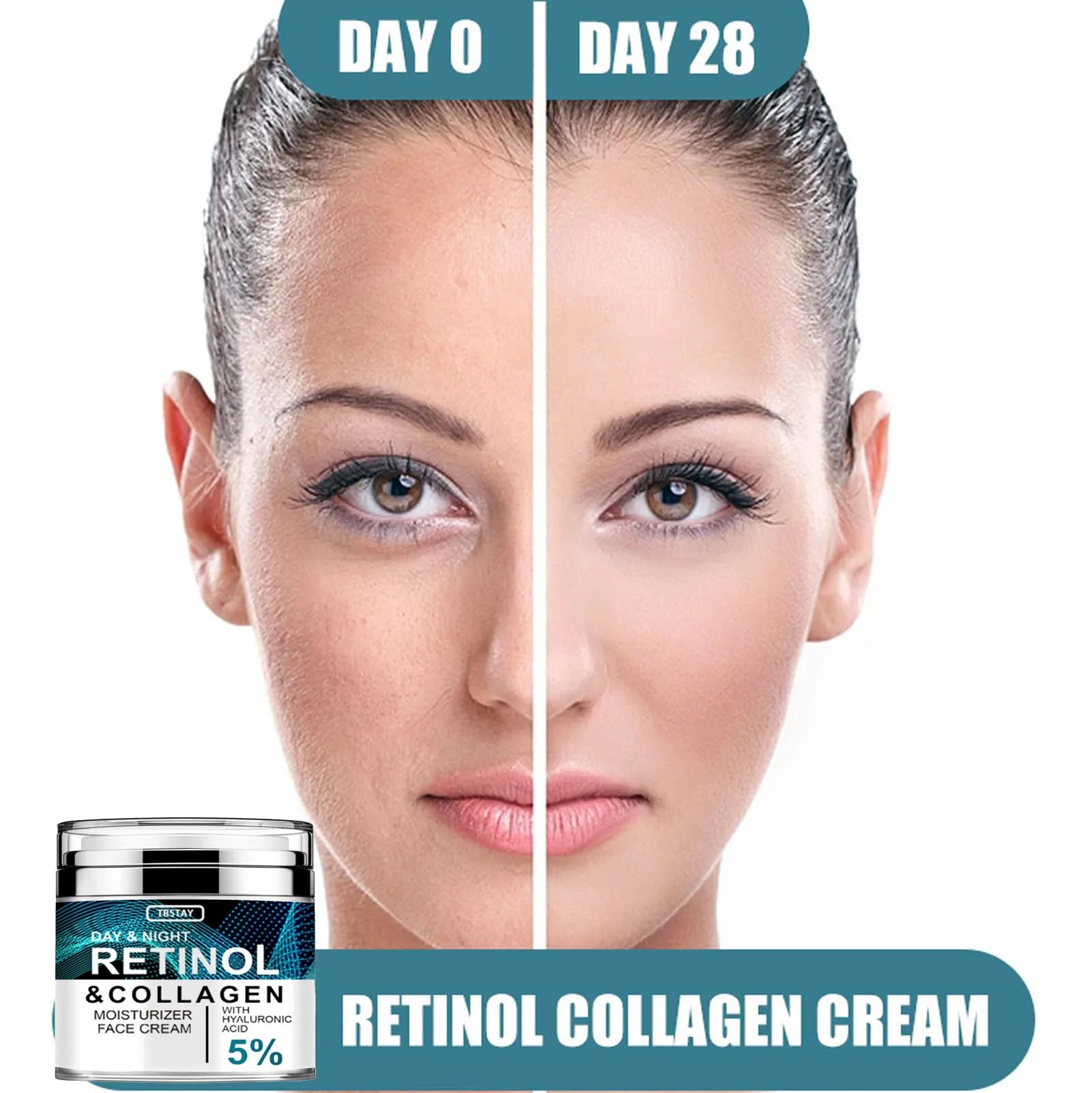 Collagen Retinol Hyaluronic Acid Cream, Retinol and Collagen Face Cream, Anti Againg Collagen Retinol Hyaluronic Acid Cream Peaceful Pleasures Health and Wellness