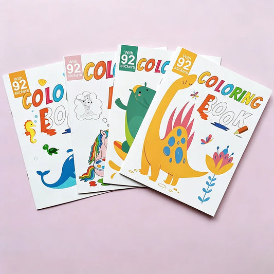 Cartoon Coloring Book Drawing Stickers Stress Relieving Picture Cute Peaceful Pleasures Health and Wellness