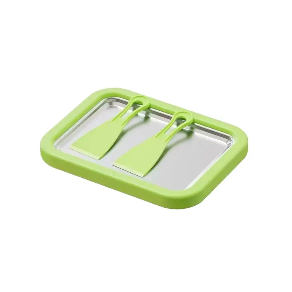 Household Small Stainless Steel Ice Stir Fry Machine - Spot Summer Yogurt Maker Children Homemade Yogurt Pudding Stir Fry Plate Peaceful Pleasures Health and Wellness 01