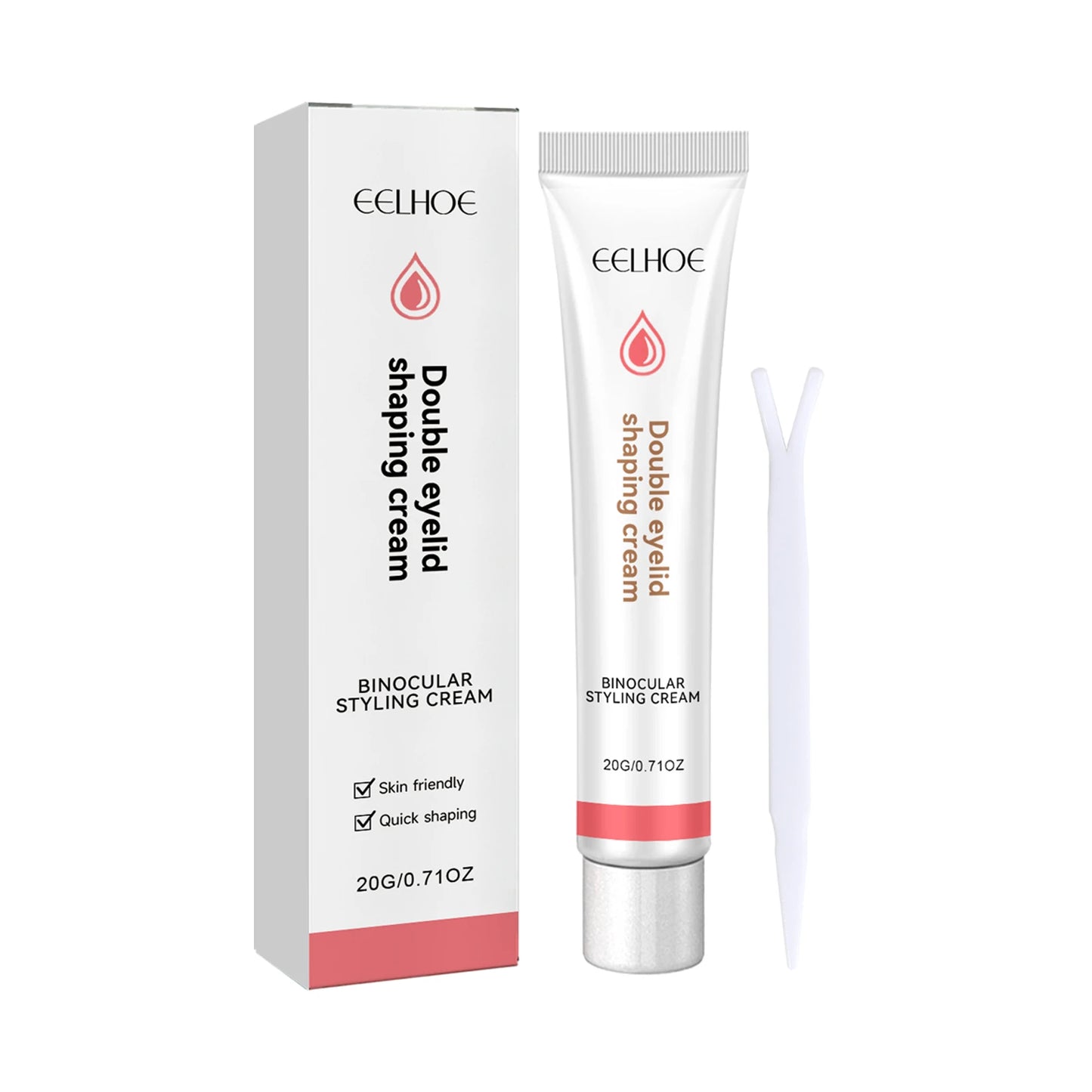 Binocular Styling Cream Quickly Outline Charming Big Eyes Create Perfect Double Eyelid Lightweight Texture Eyelid Setting Cream Peaceful Pleasures Health and Wellness 20g Boxed