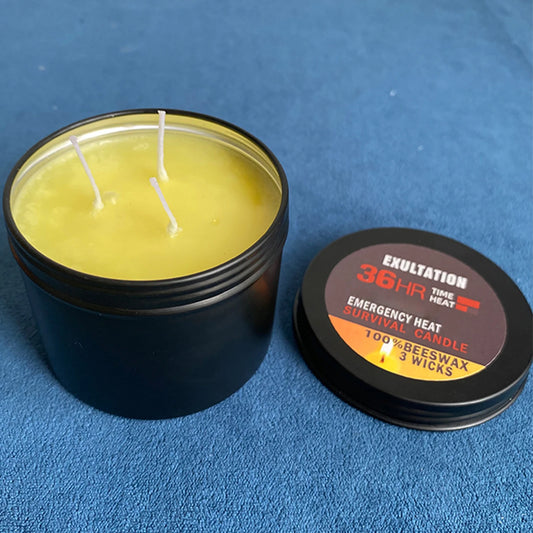 36 Hour Survival Candle 3- Environmentally Friendly Odorless Candle with Lid Home Spares for Emergency Peaceful Pleasures Health and Wellness