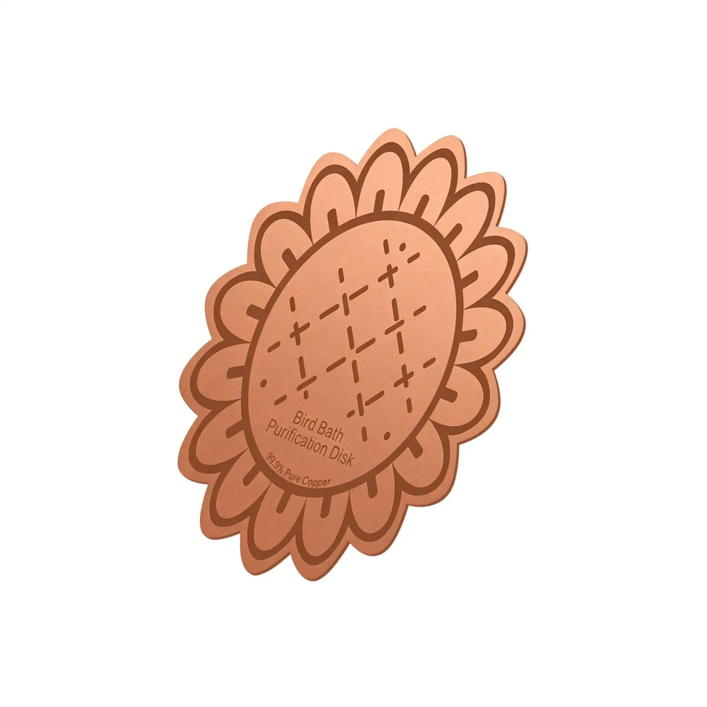 Copper Bird Bath Cleaning Disk | 3-Point Support, All-Season