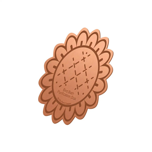 Copper Bird Bath Cleaning Disk | 3-Point Support, All-Season Bird Bath Accessory Peaceful Pleasures Health and Wellness