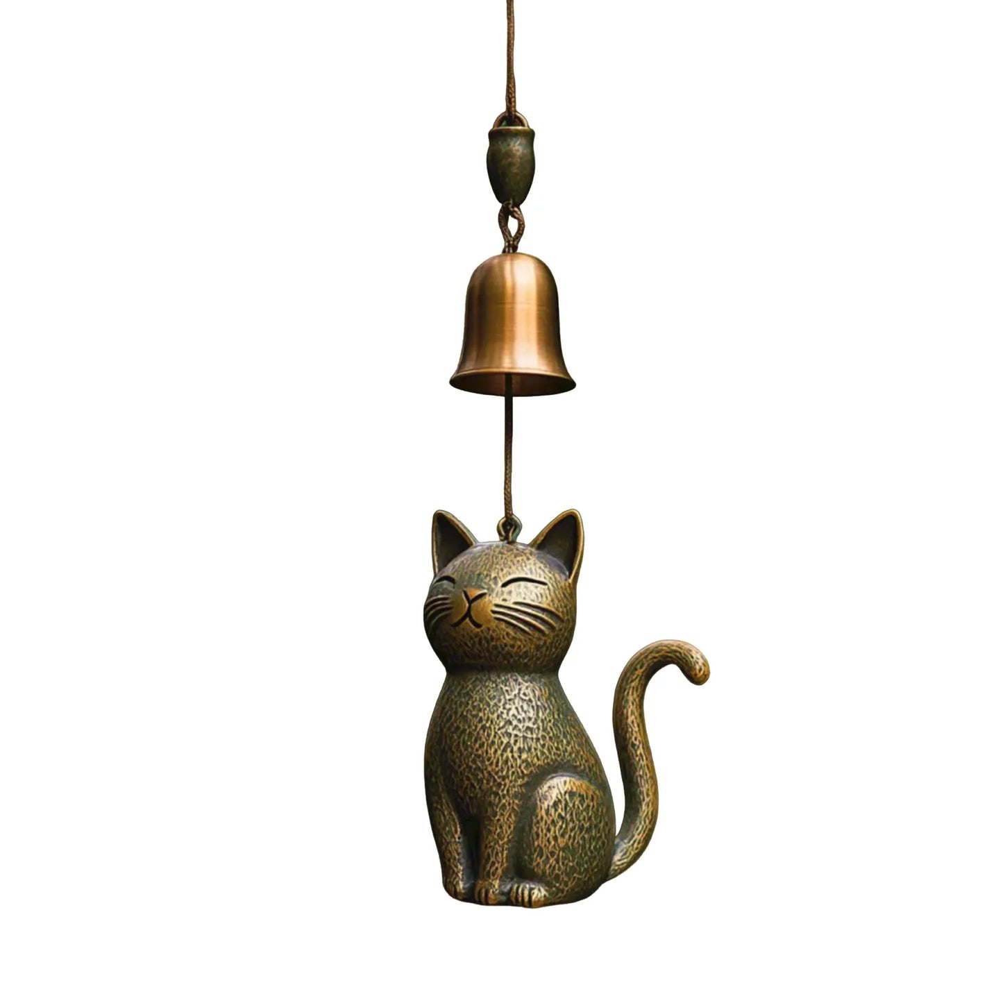 Metal Cat Wind Chime | Outdoor Garden Decor & Cat Lover Gift