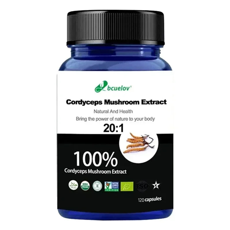 Pure Cordyceps Mushroom Extract – Energy & Immune Support Capsules
