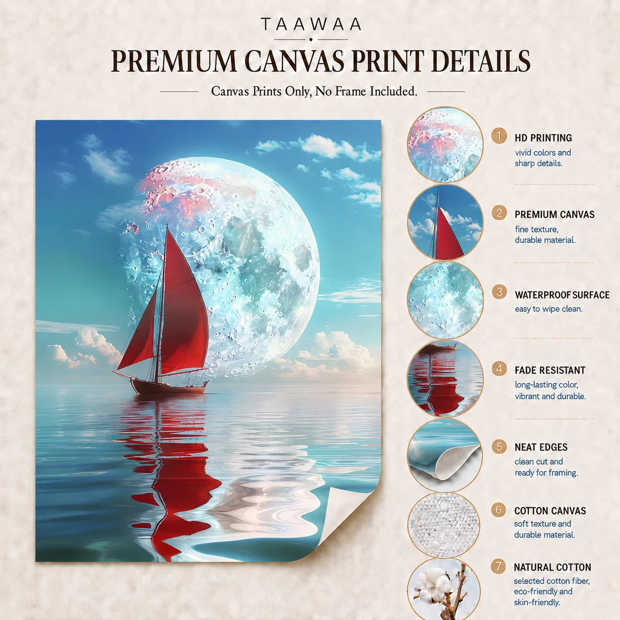 Fantasy Landscape Canvas Wall Art – Modern Poster Print Décor Canvas Wall Art Peaceful Pleasures Health and Wellness