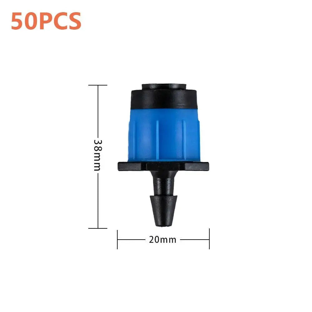 50PCS New 360 Degre Water Dropper Head Adjustable Garden Adjustable Irrigation Drippers Watering Plastic Sprinklers Peaceful Pleasures Health and Wellness blue
