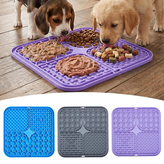Silicone Dog Licking Mat Slow Feeder with Suction Cups Slow Feeder Licking Mat Peaceful Pleasures Health and Wellness