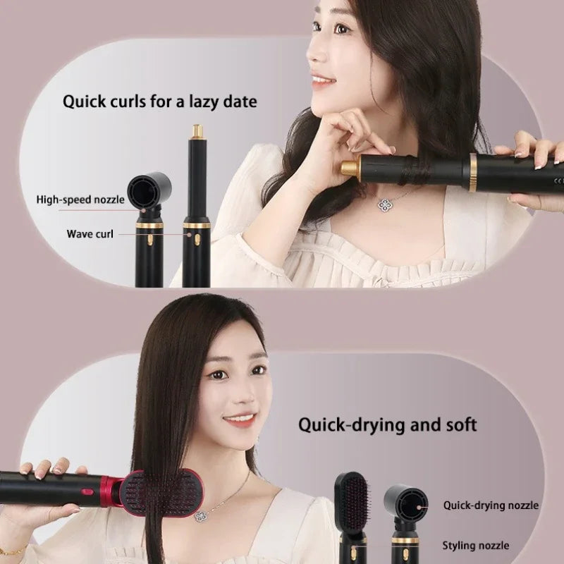 5 in 1 Hair Dryer Brush Hot Comb Set Professional Curling Iron Hair Straightener Styling Tool For Professional Hair Dryer Peaceful Pleasures Health and Wellness