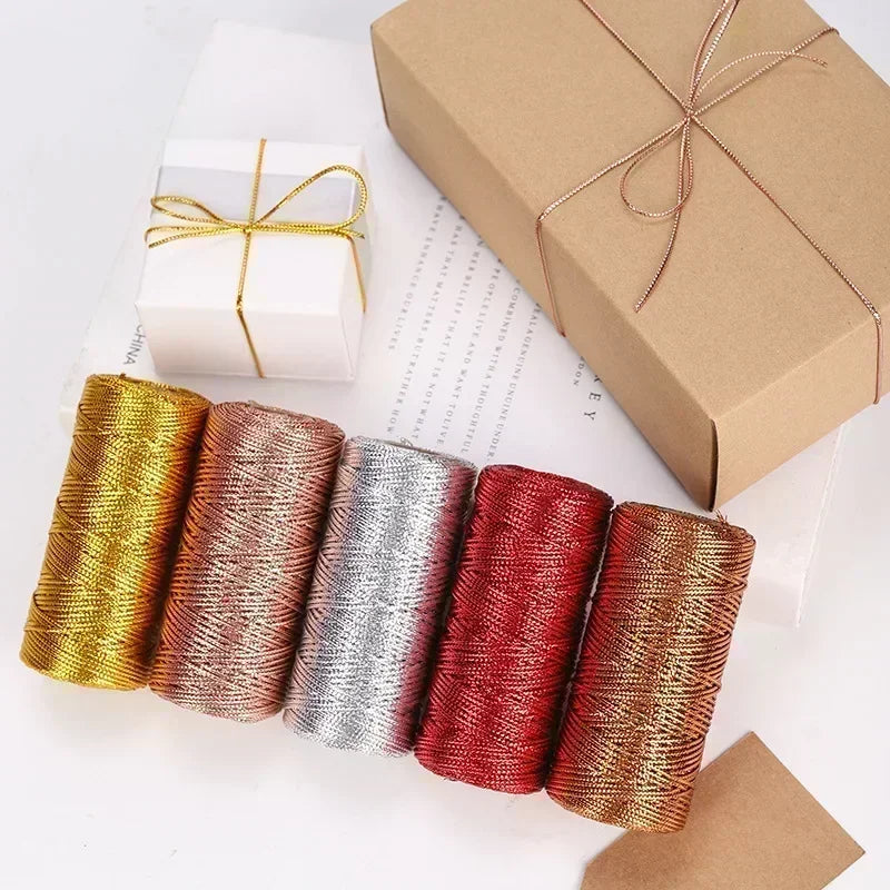 1.5mm Metallic Macrame Cord 100M – Gold & Silver Craft Rope