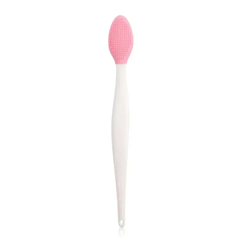 1PC Beauty Skin Care Wash Face Silicone Brush Exfoliating Nose Clean Blackhead Removal Brushes Tools With Replacement Head Peaceful Pleasures Health and Wellness Pink China Mainland